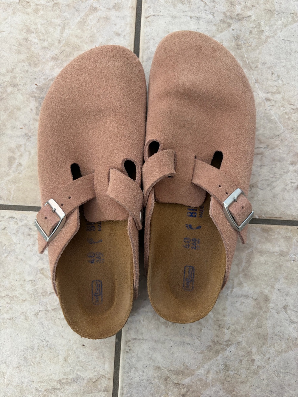 Birkenstock Boston Buckle Clogs in Rose